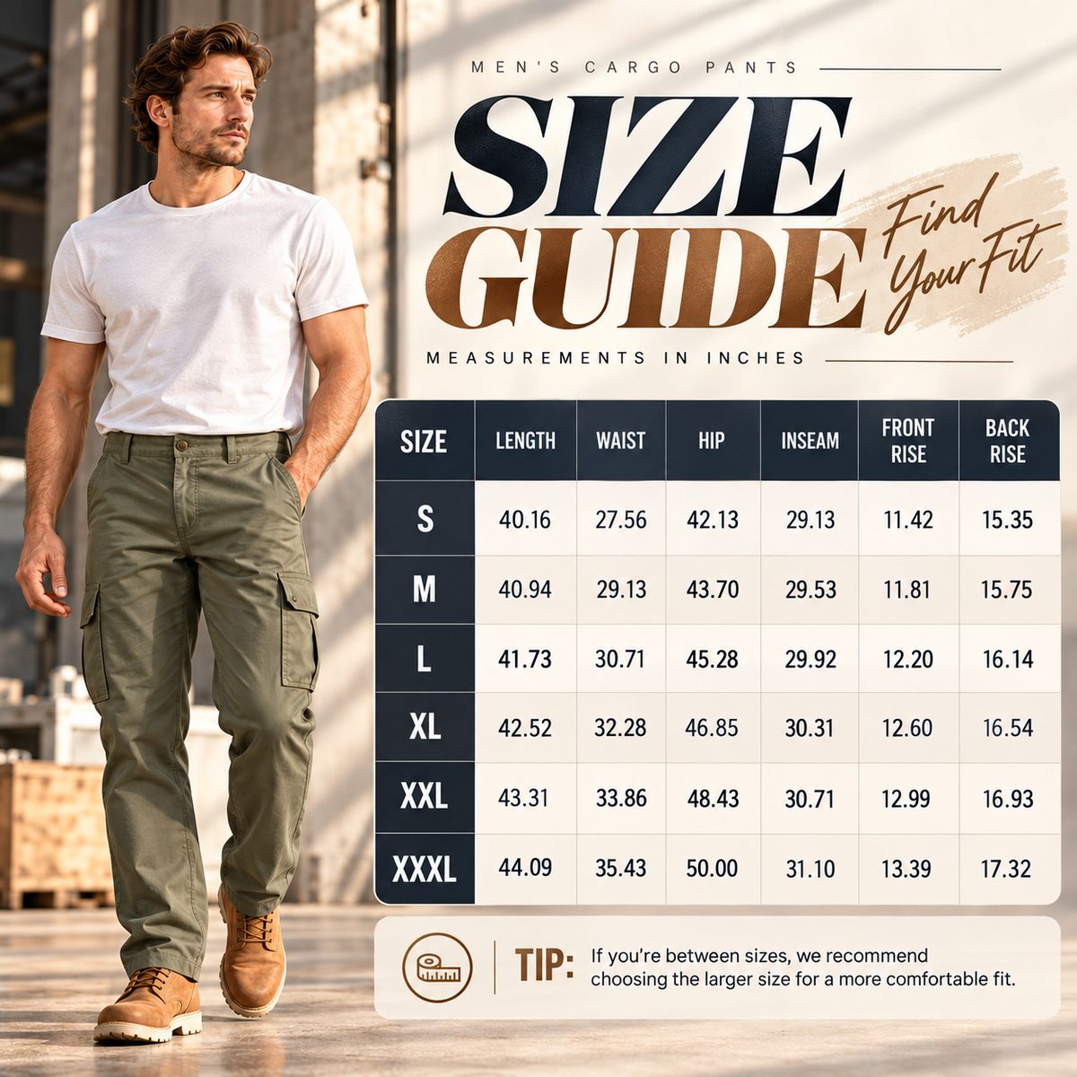 Men’s Flexible Stretch Regular Fit Cargo Pants | Comfort Straight Leg Work Pants with Expandable Pockets