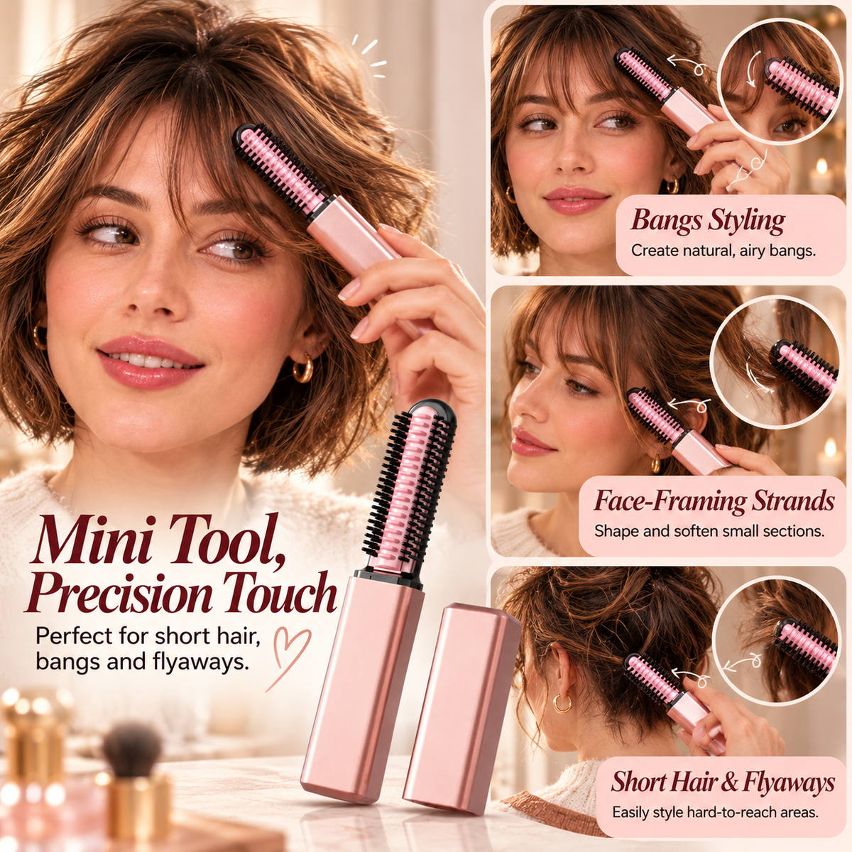 💕 Cordless Mini Curling Iron – Style Anytime, Anywhere! ✨