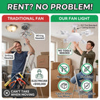 🌀2-in-1 E27 Screw-In Ceiling Fan Light