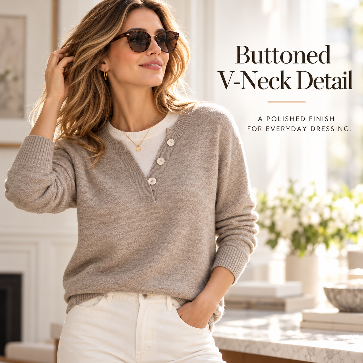 Women’s Lightweight Layering Top – Relaxed Fit Everyday Essential