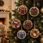 🎄🦌 6-Pack Christmas Diamond Painting Ornament Kit | Make Beautiful Hand‑Made Decorations🎁