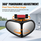 2 PCS 360° Rotating Dual-Lens Rearview Assist Blind Spot Mirror