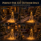 🎄 Christmas Bell Cascade Solar Yard Light