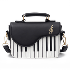 Piano Key Pattern Women's Crossbody Shoulder Bag - Large Capacity Handbag