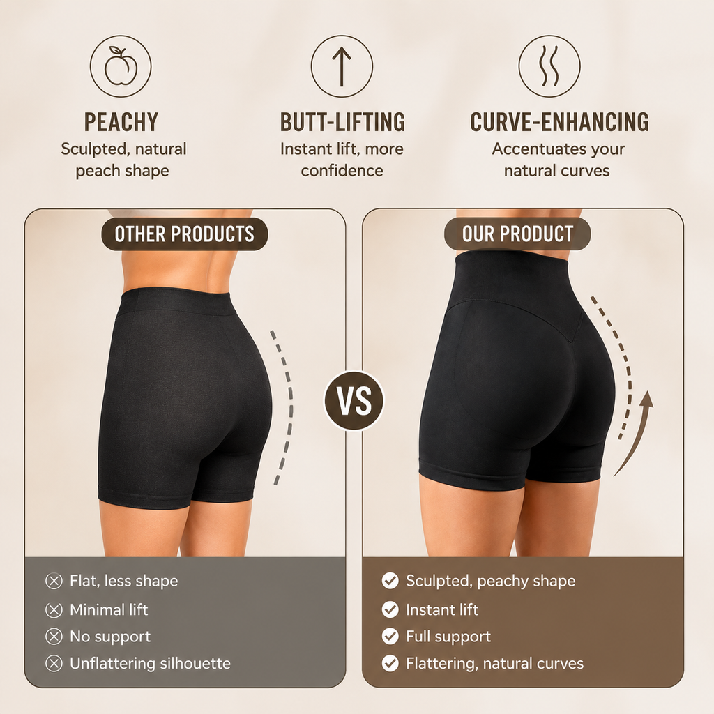 Women's High-Waisted Butt-Lifting Athletic Shorts (4-Pack)