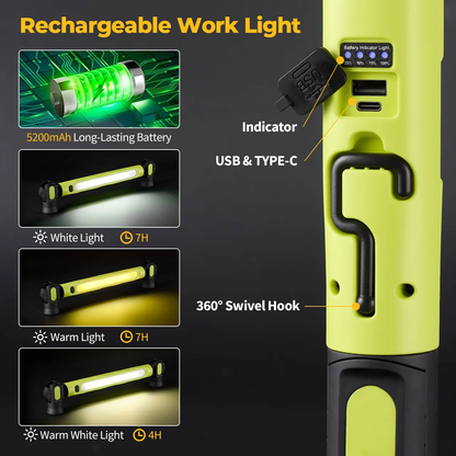 💡3000 Lumen LED Magnetic Work Light Strip