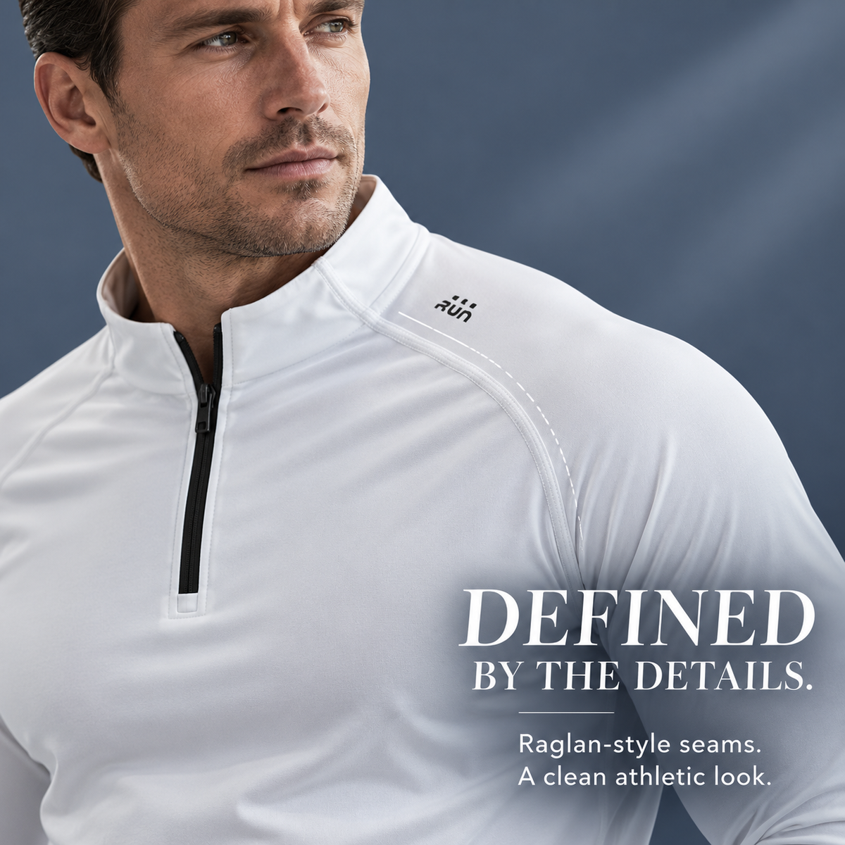 Men’s Half-Zip Long Sleeve Pullover – Stretch Comfort & Everyday Style