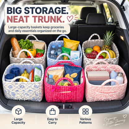 🧺 Large Capacity Multi-Purpose Storage Basket for Car, Home, Travel & Shopping