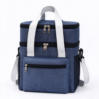 🍱 Dual-Layer Insulated Lunch Bag | Leakproof Cooler Tote with Strap ❄️