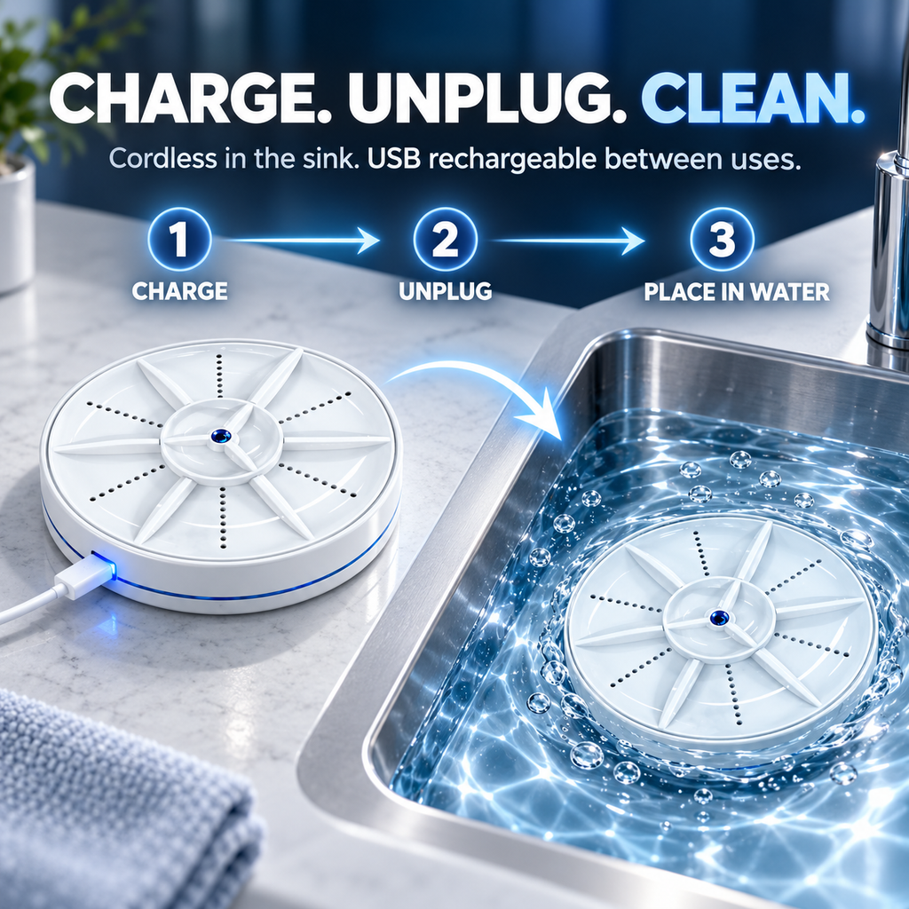 🫧Portable Ultrasonic Mini Washer for Dishes & Laundry🫧