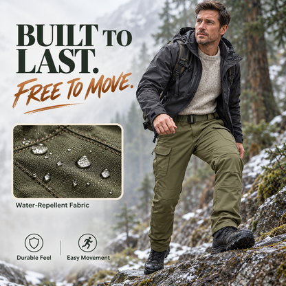 Men's Winter Fleece-Lined Tactical Cargo Pants