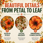 🌿 Maintenance-Free 30-Inch Cascading Faux Daisy Vines – Rich Seasonal Porch & Window Box Decor (8 PCS)