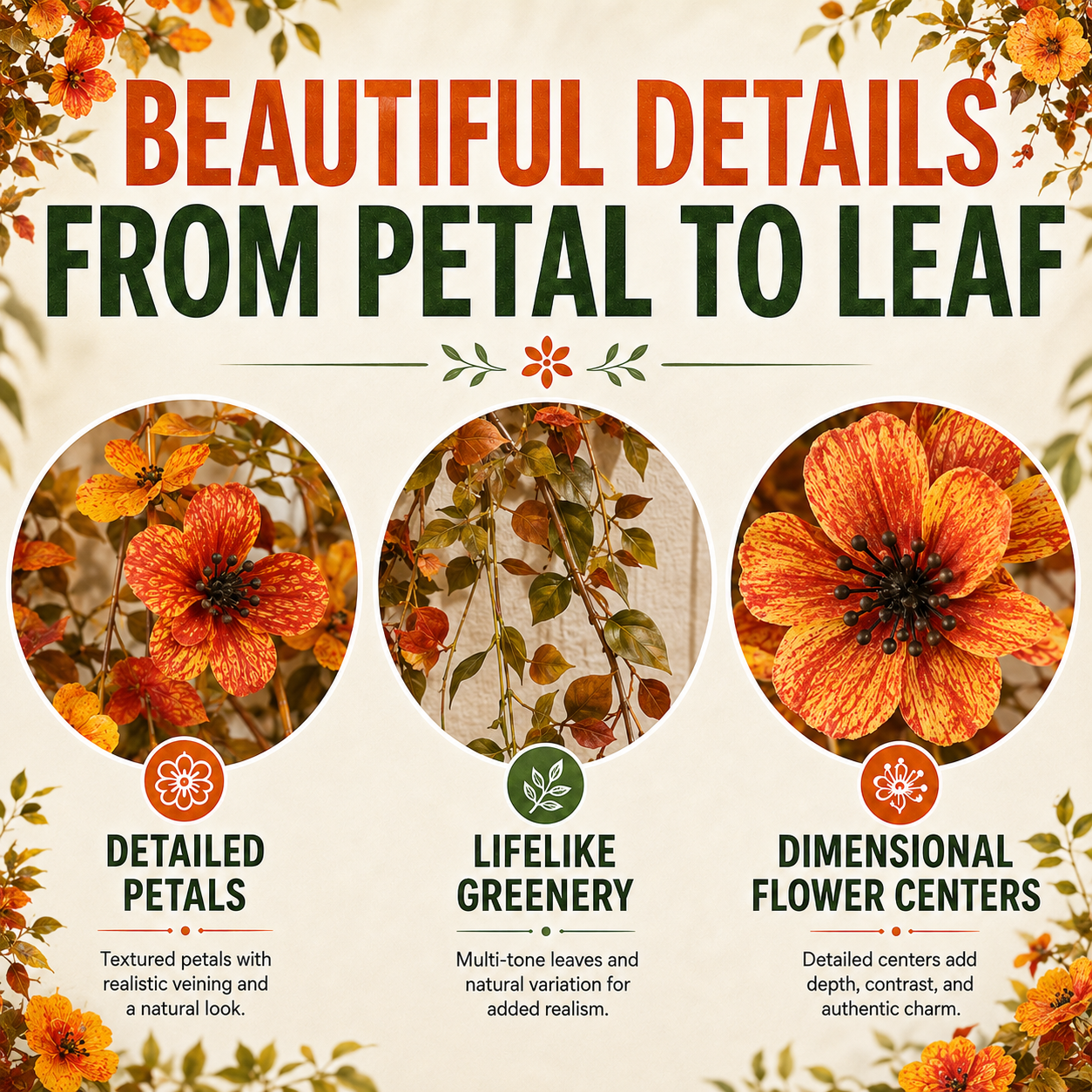 🌿 Maintenance-Free 30-Inch Cascading Faux Daisy Vines – Rich Seasonal Porch & Window Box Decor (8 PCS)