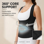 Women's Zip-Up Sauna Sweat Vest with Compression Support