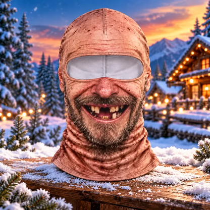 🤣Funny Realistic Face Ski Mask – Hilarious Winter Party Gear for Outdoor Groups