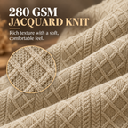 Men's Jacquard Stand Collar Pullover Sweater