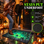 💀 3D Halloween Rug, Spooky Optical Illusion Skeleton Rug🎃
