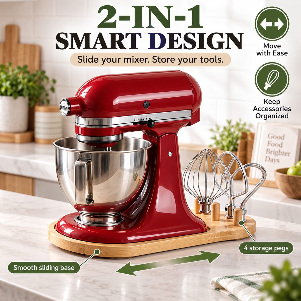 2-in-1 Mixer Slider with Storage for KitchenAid 4.5-5 Qt