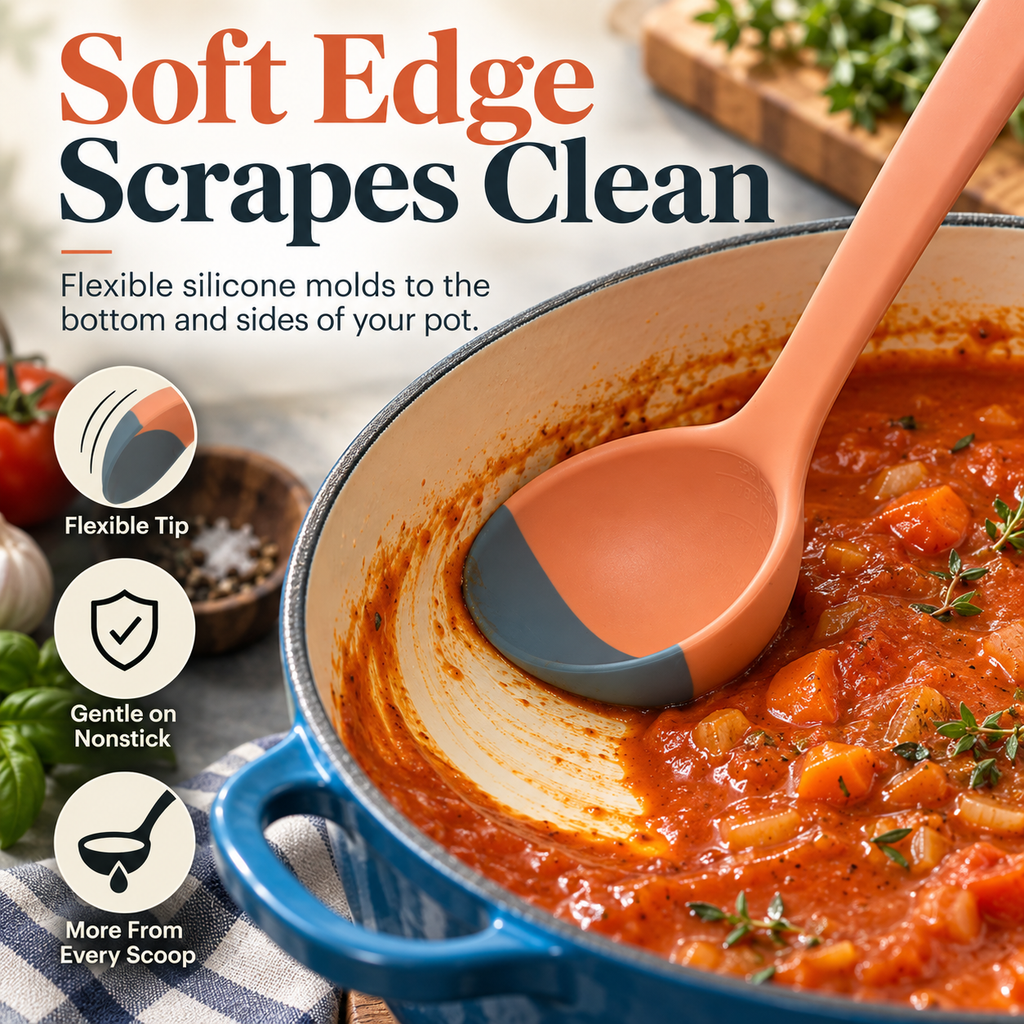 3-in-1 Silicone Ladle & Scraper Spoon