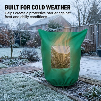 Plant Frost Protection Cover with Clear Window – Reusable Winter Freeze & Cold Weather Plant Protector