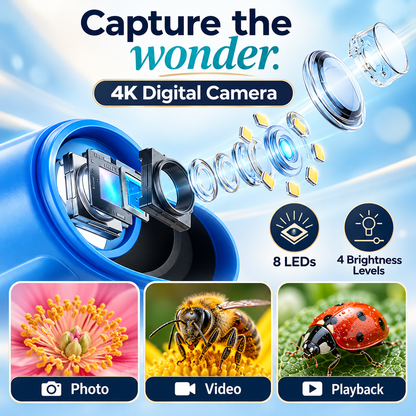 🔬 Kids’ 1000X Digital Microscope with 2.0″ Screen & Photo/Video Capture