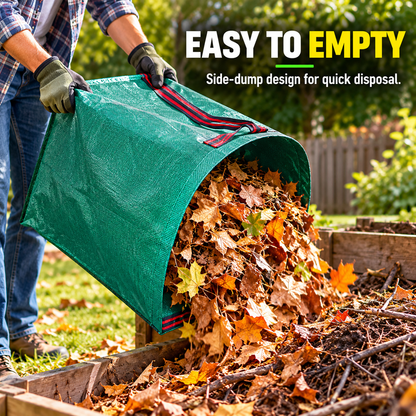 Foldable Yard Waste Leaf Collector Bag 53 GAL