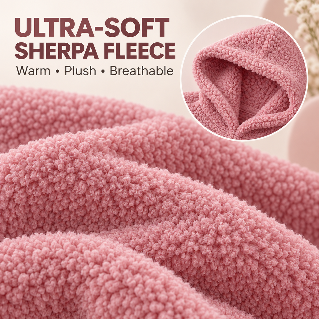 Oversized Sherpa Hoodie with Built-In Pet Pouch
