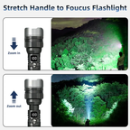 🏆HOT SALE⚡Waterproof Rechargeable Digital Display 2-in-1 Strong Light Flashlight