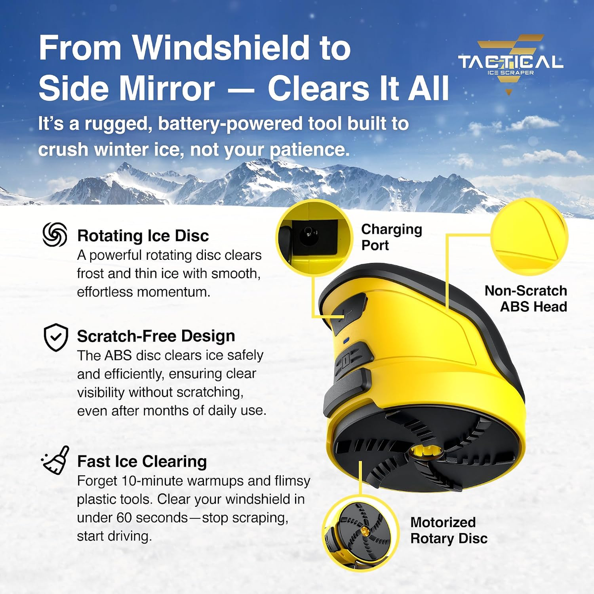 ❄️Smart Electric Snow Wiper & Ice Scraper – USB Rechargeable Car De-Icing Tool
