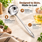 2-Pack Stainless Steel Oil Separator Ladle