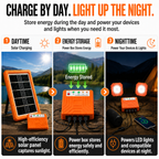☀️ Portable Solar Power Station & Outdoor Solar Generator Kit — All-In-One Backup Power, USB Device Hub & LED Camping Light 🏕️🔋