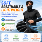 Men’s Lightweight Hooded Sun Shirt with Face & Neck Coverage