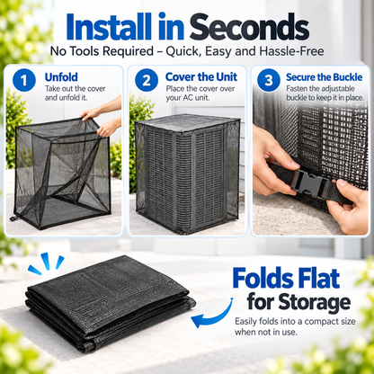 Heavy-Duty Mesh Outdoor AC Cover （24*24*30in）