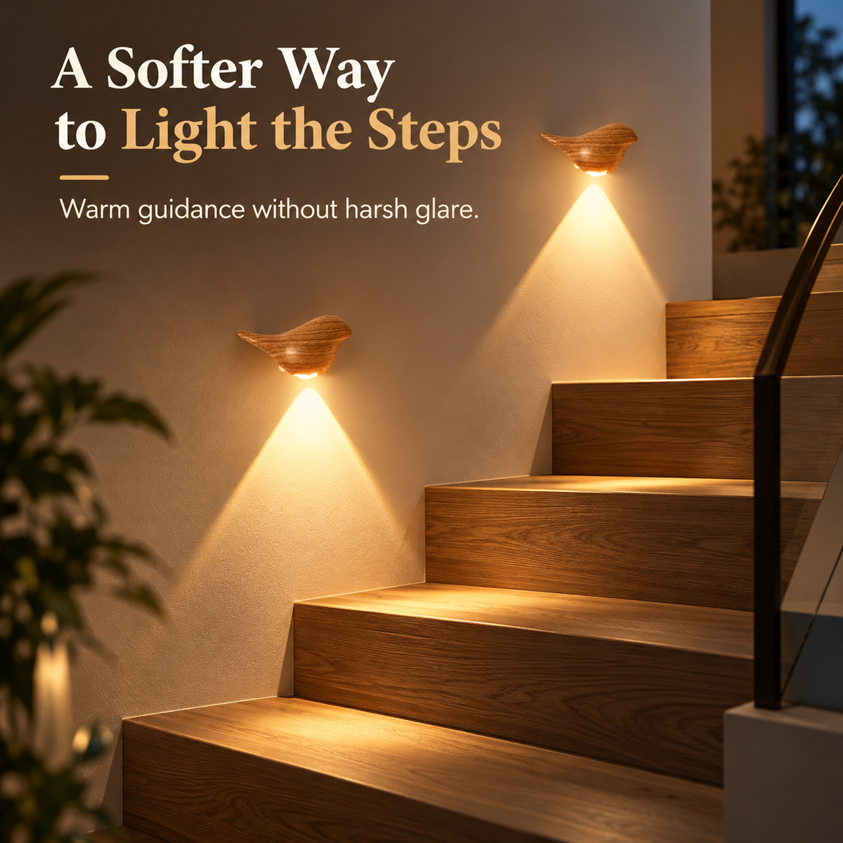 2 PCS- Bird-Shaped LED Wall Light – Warm Ambient Glow