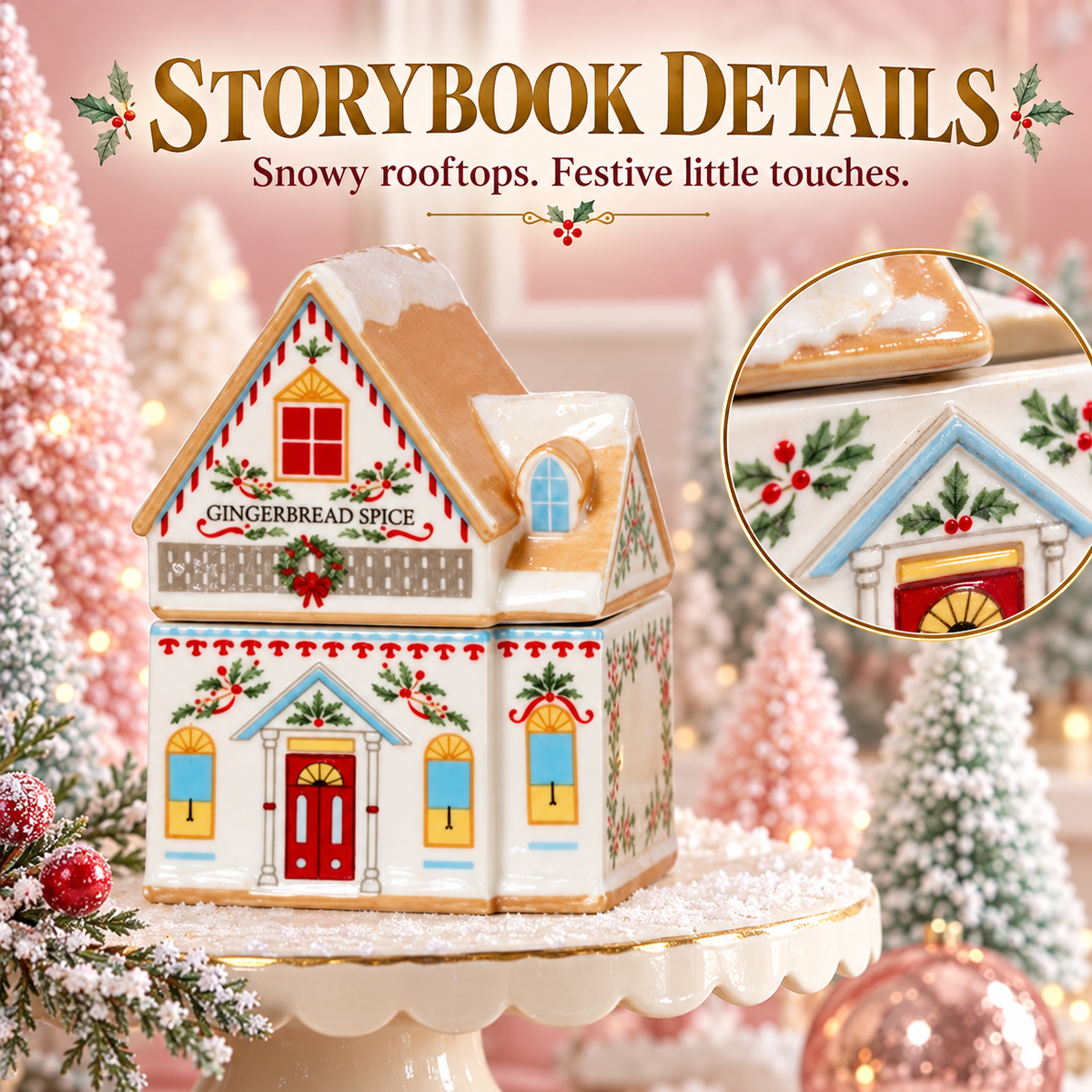 Ceramic Christmas House Spice Jar – Festive Kitchen Storage & Holiday Decor