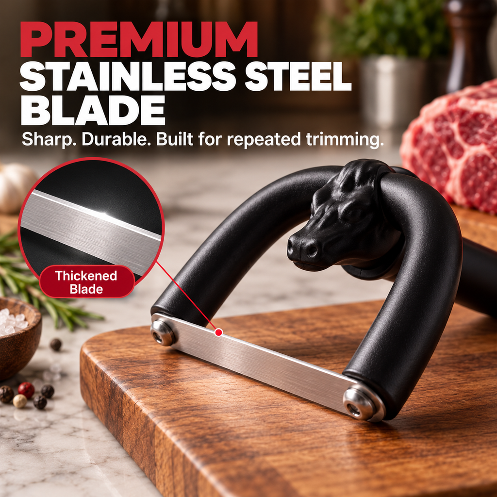 🥩 Handheld Fat Trimmer for Beef & Pork, Portable Meat Fat Remover Tool, Easy Brisket Trimming BBQ Kitchen Gadget