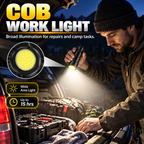 Military-Grade 2-in-1 Zoomable Tactical Flashlight & Emergency Power Bank: Ultra-Bright LED, COB Work Light & 5400mAh High-Capacity Battery 🔦⚡
