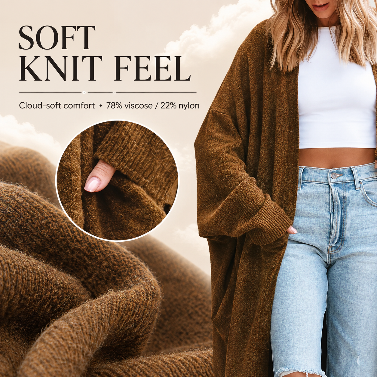Cozy Oversized Longline Cardigan for Effortless Everyday Layering