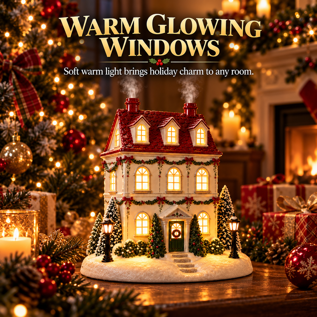 🎄Cozy Christmas Aroma Diffuser – Fill Your Home with Holiday Magic! ❄️