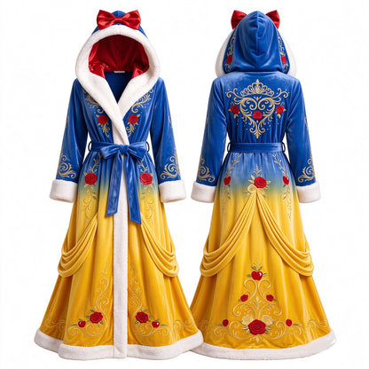 👑 Fairytale Royal Heated Robe – Plush Sherpa Lined Electric Heating Long Dressing Gown 🔥