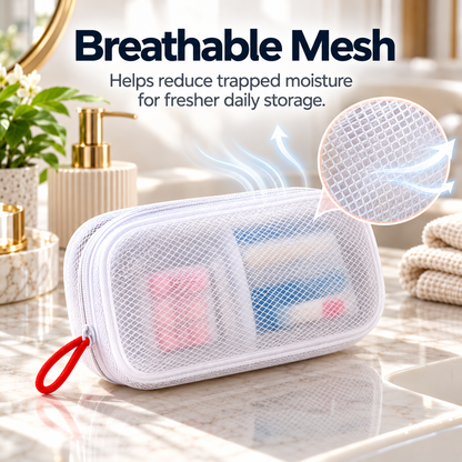 Portable Multi-Compartment Travel Organizer Bag for Toiletries, Medicine & Daily Essentials