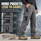Men's All-Terrain Stretch Utility Cargo Pants - Water-Resistant & Lightweight Outdoor Trousers