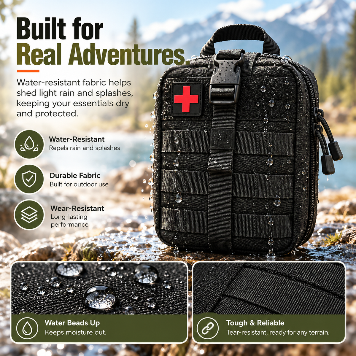 🎒 Tactical First Aid Pouch – 2.7L Compact Outdoor Organizer