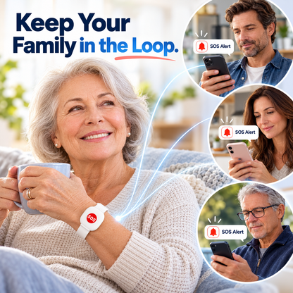 ⚡ One-Touch SOS Safety Watch – Instant Wi-Fi Alerts to Family Phones | Rechargeable & Waterproof Design