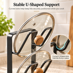 Countertop Pot Lid & Utensil Organizer