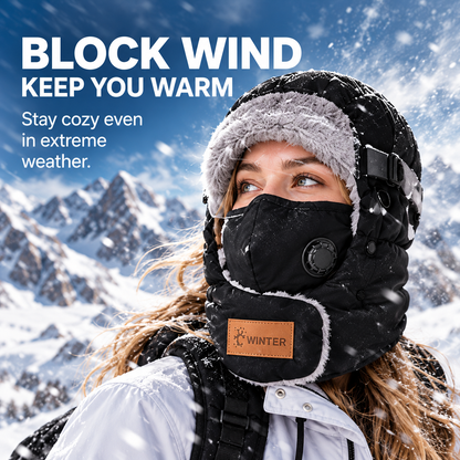 Unisex Fleece-Lined Winter Trapper Hat with Face Cover （Buy 2 Free Shipping）