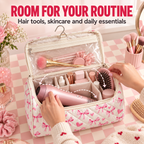 Handcrafted Hair Dryer & Makeup Organizer for Effortless Travel