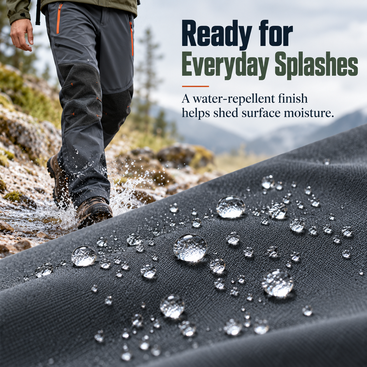 🏔️ Men's Thermal Fleece Waterproof Softshell Hiking Pants | Heavy-Duty Winter Cargo