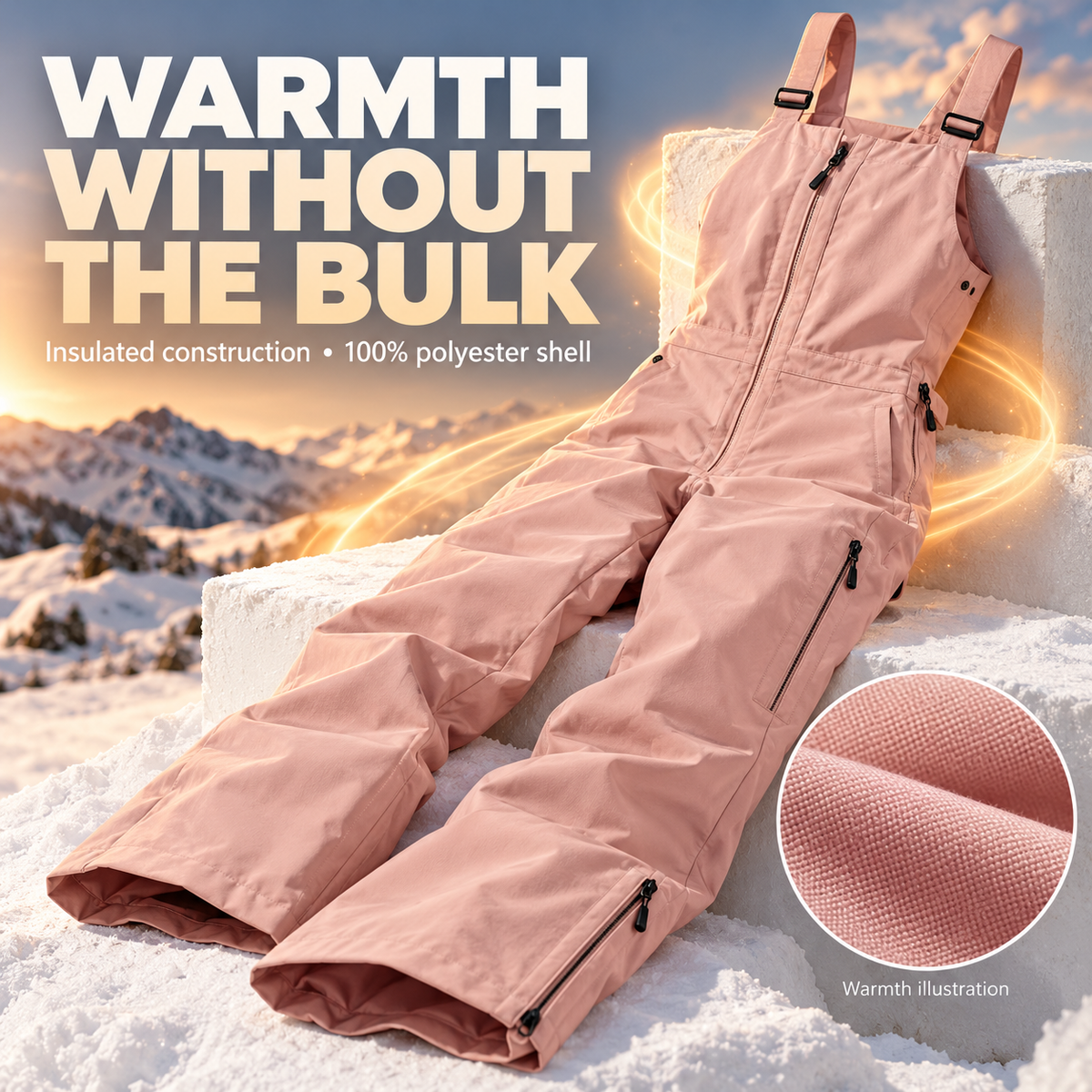 Women’s Waterproof Insulated Ski Bibs – Warm, Adjustable & Snow-Ready