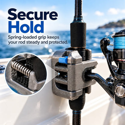 Quick-Access Fishing Rod Holder – Secure Spring-Loaded Mount for Boats